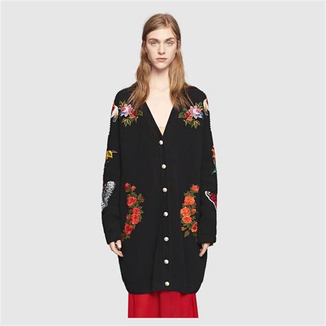 gucci toddler cardigan sweater|gucci embroidered oversized cardigan.